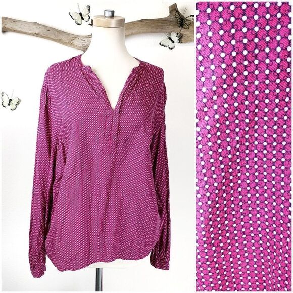 Tommy Hilfiger dark pink patterned tunic - Picture 1 of 8